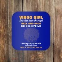 Black Virgo Born August September Birthday Meaningful Gift Coaster thumb 0