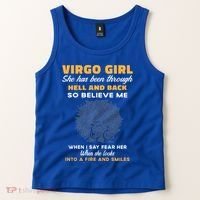Black Virgo Born August September Birthday Meaningful Gift Tank Top thumb 2
