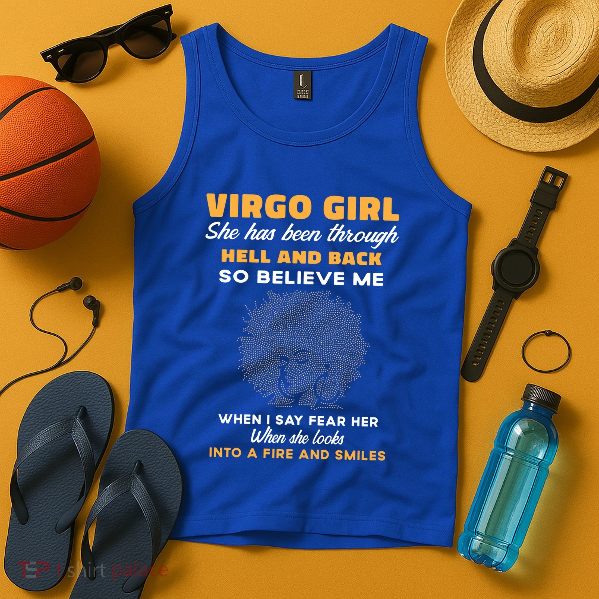 Black Virgo Born August September Birthday Meaningful Gift Tank Top
