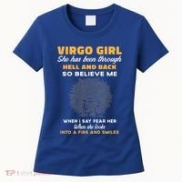Black Virgo Born August September Birthday Meaningful Gift Women's T-Shirt thumb 0