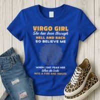 Black Virgo Born August September Birthday Meaningful Gift Women's T-Shirt thumb 3