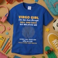 Black Virgo Born August September Birthday Meaningful Gift Kids T-Shirt thumb 3
