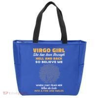 Black Virgo Born August September Birthday Meaningful Gift Tote Bag thumb 0