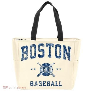 Boston Vintage Baseball Throwback Tote Bag