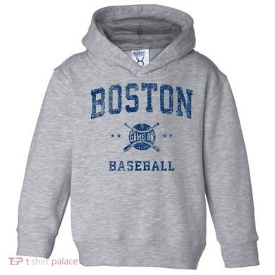 Boston Vintage Baseball Throwback Toddler Hoodie