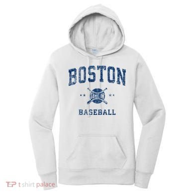 Boston Vintage Baseball Throwback Women's Hoodie