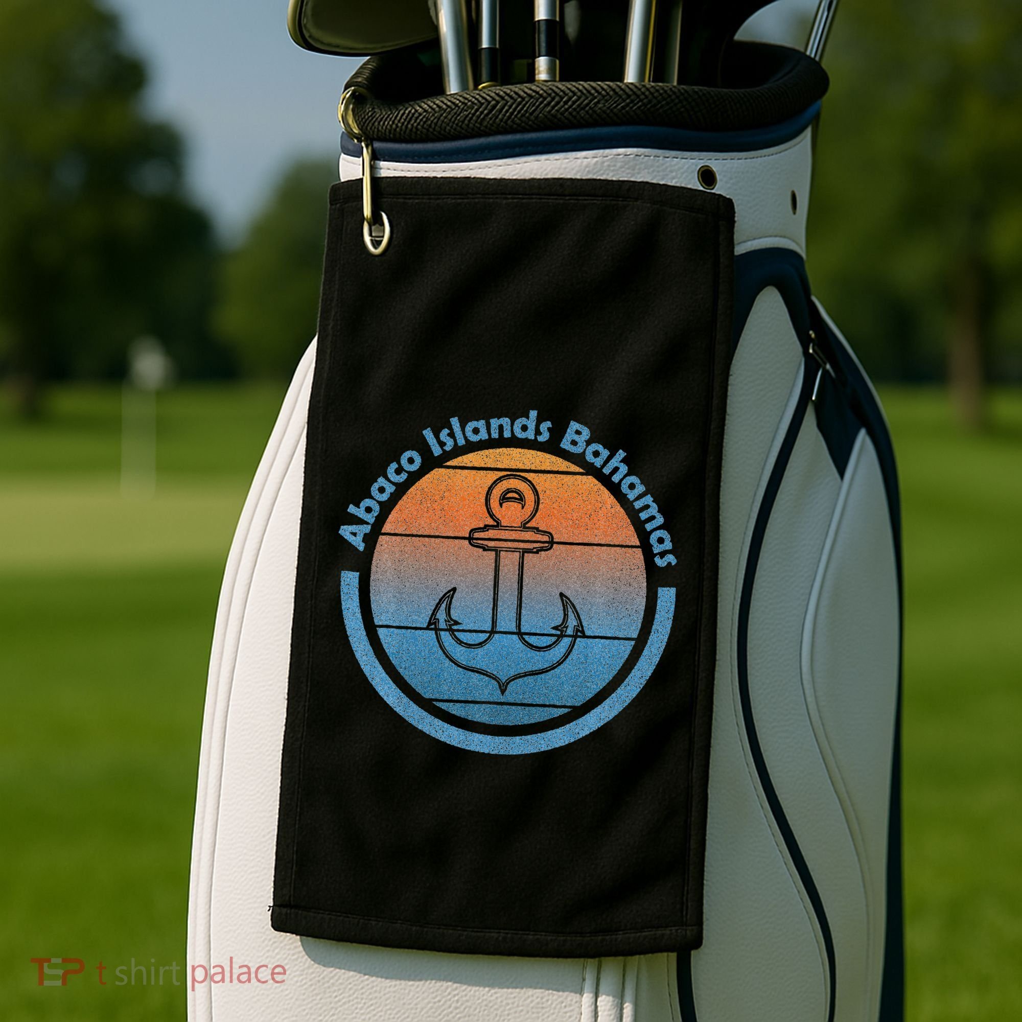 Bahama Vibes Bahamian Sailing Anchor Abaco Islands Bahamas Golf Towel