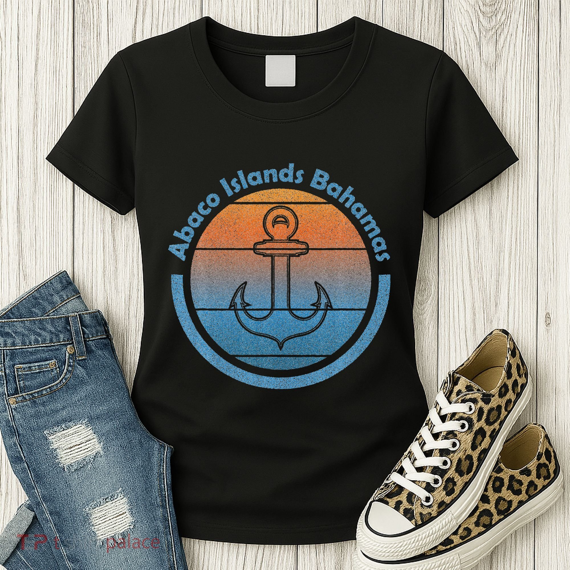 Bahama Vibes Bahamian Sailing Anchor Abaco Islands Bahamas Women's T-Shirt