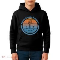 Bahama Vibes Bahamian Sailing Anchor Abaco Islands Bahamas Kids Hoodie thumb 4