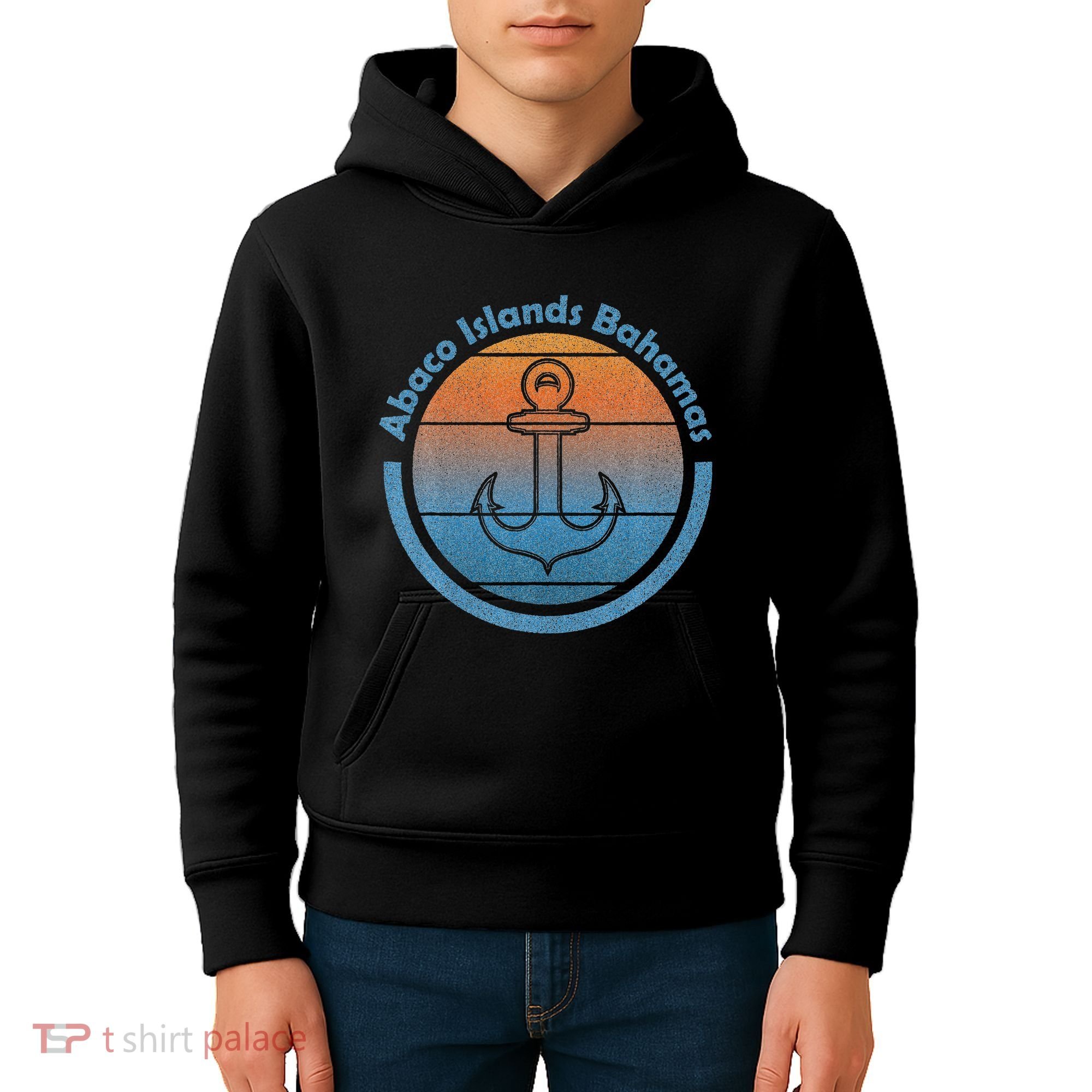 Bahama Vibes Bahamian Sailing Anchor Abaco Islands Bahamas Kids Hoodie