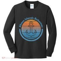 Bahama Vibes Bahamian Sailing Anchor Abaco Islands Bahamas Kids Long Sleeve Shirt thumb 0