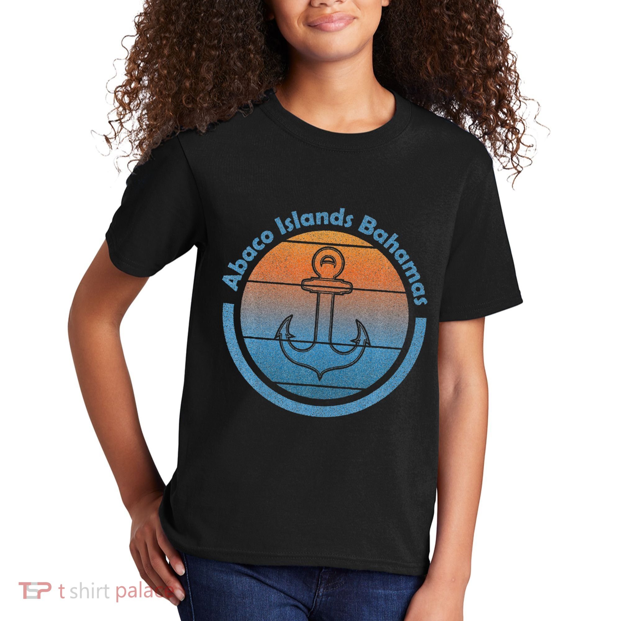 Bahama Vibes Bahamian Sailing Anchor Abaco Islands Bahamas Kids T-Shirt