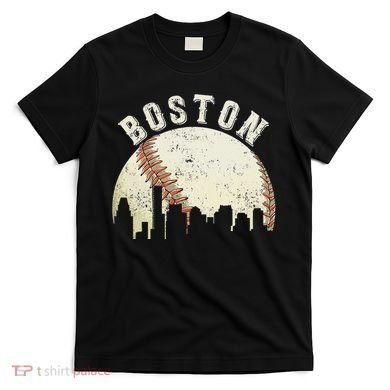 Boston Vintage Baseball Distressed Retro T-Shirt