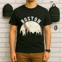 Boston Vintage Baseball Distressed Retro T-Shirt thumb 6