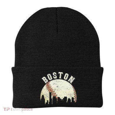 Boston Vintage Baseball Distressed Retro Beanie