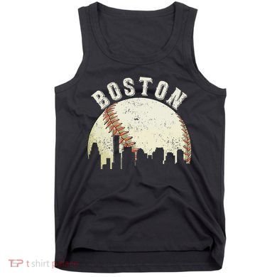 Boston Vintage Baseball Distressed Retro Tank Top