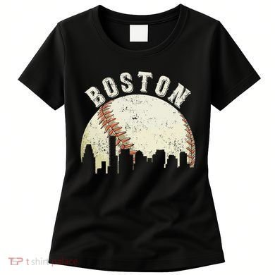 Boston Vintage Baseball Distressed Retro Women's T-Shirt