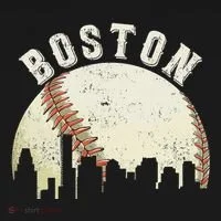 Boston Vintage Baseball Distressed Retro Women's T-Shirt thumb 6