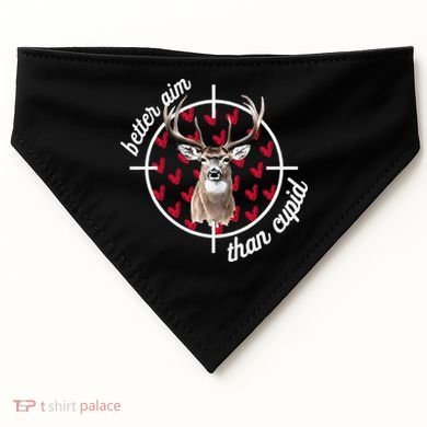 Boy Valentines Bucked Better Aim Than Cupid Deer Hunting USA-Made Doggie Bandana