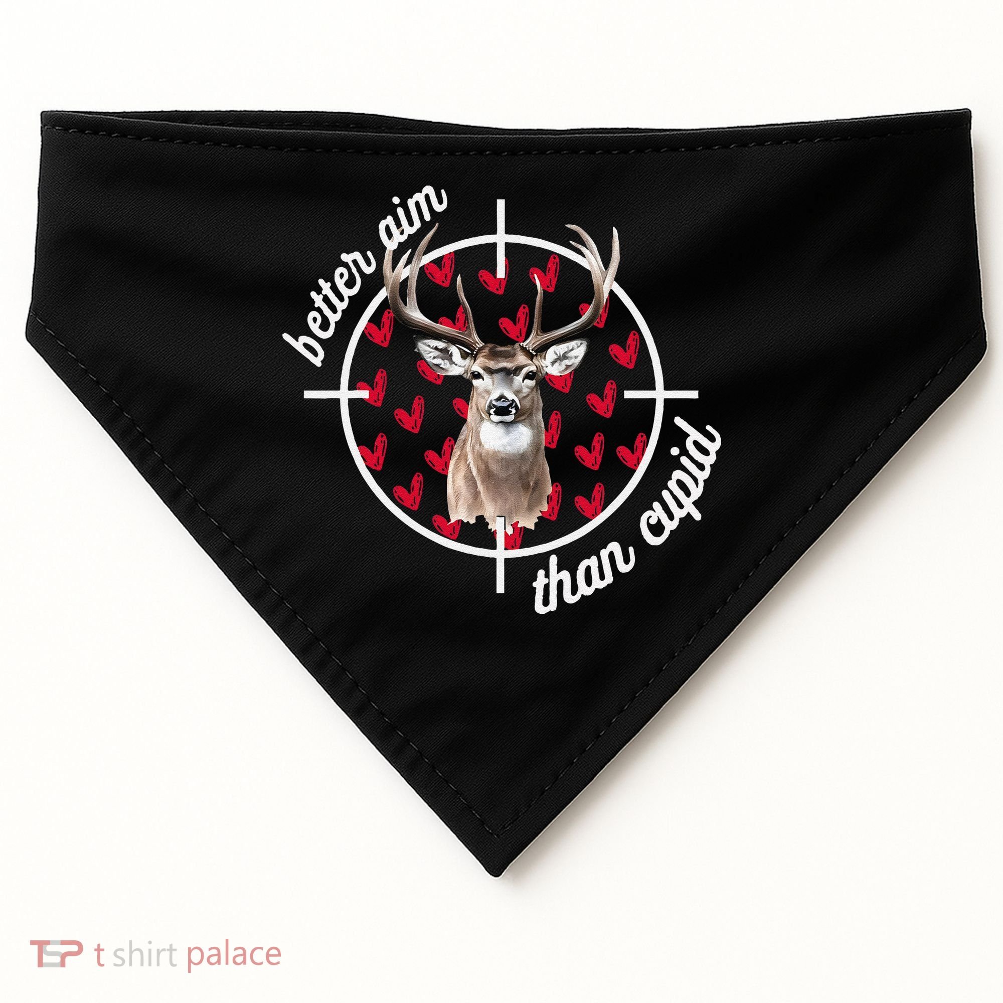 Boy Valentines Bucked Better Aim Than Cupid Deer Hunting USA-Made Doggie Bandana