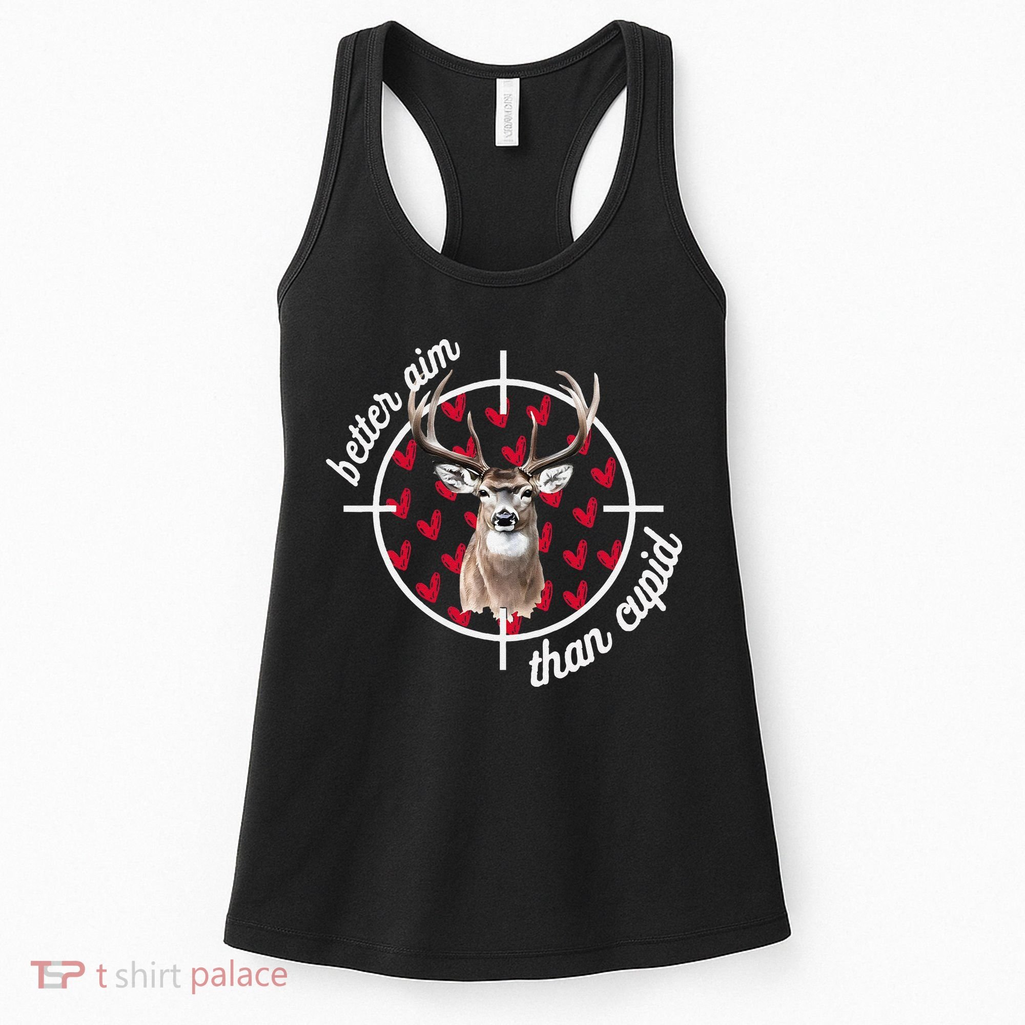 Boy Valentines Bucked Better Aim Than Cupid Deer Hunting Women's Tank Top