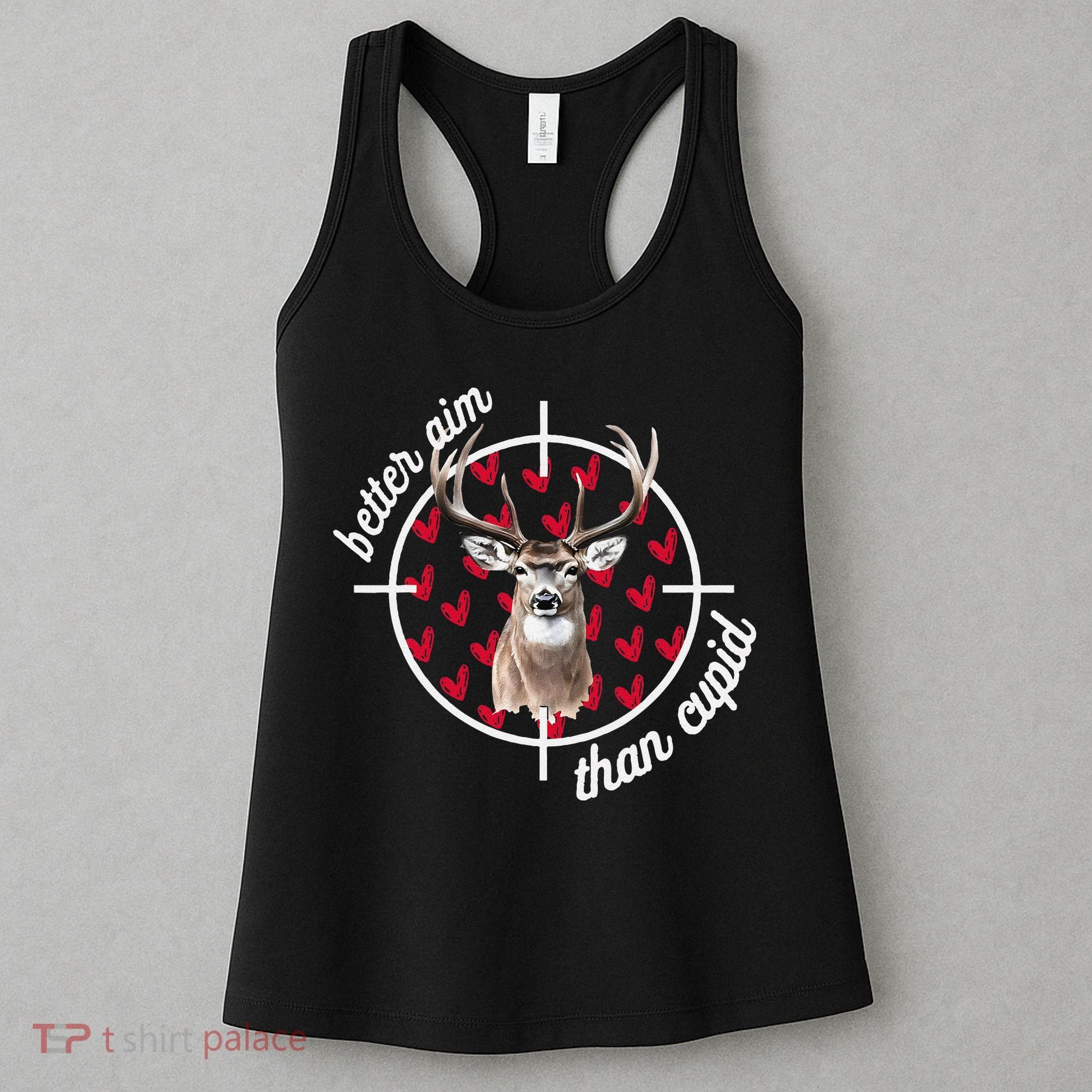 Boy Valentines Bucked Better Aim Than Cupid Deer Hunting Women's Tank Top