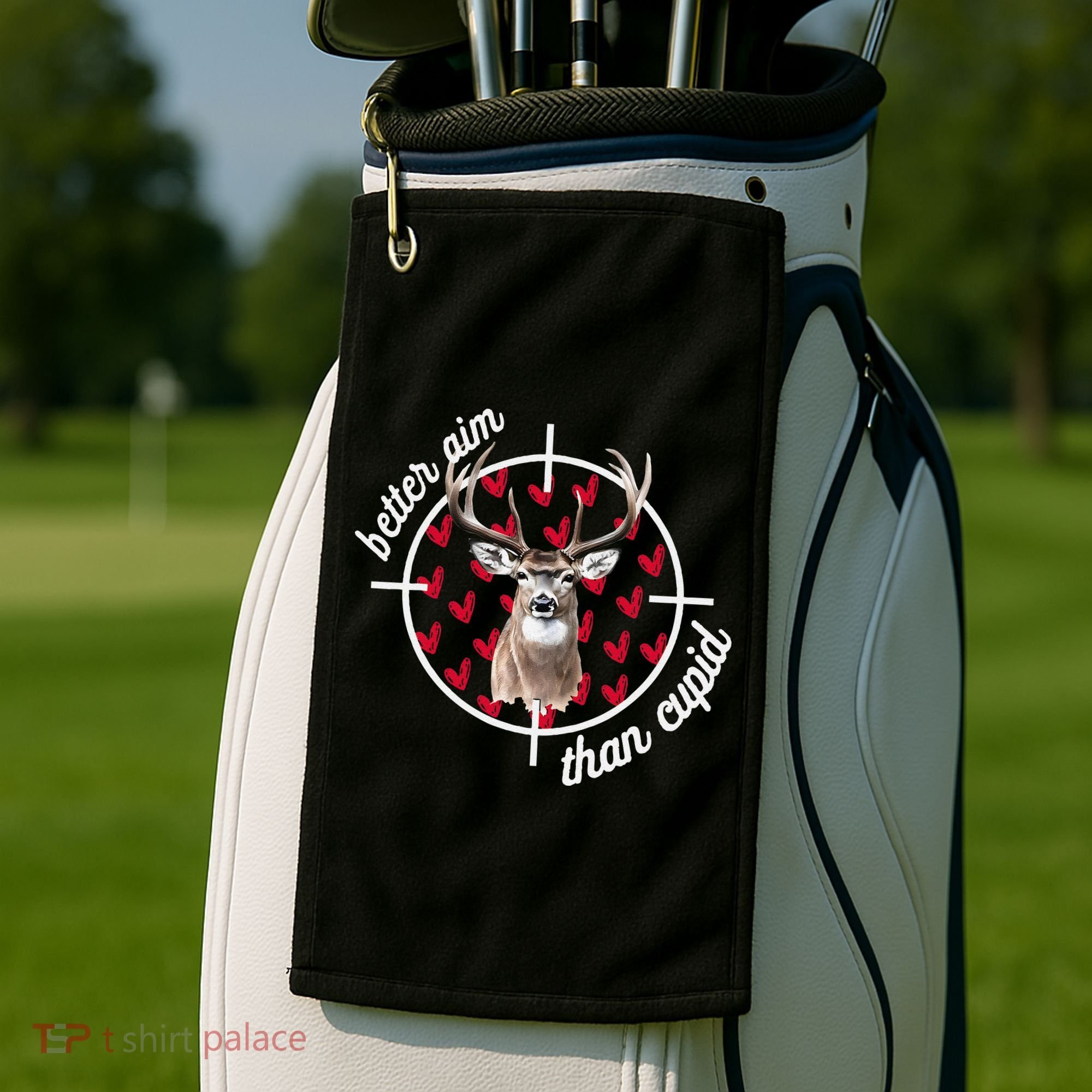 Boy Valentines Bucked Better Aim Than Cupid Deer Hunting Golf Towel
