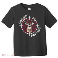 Boy Valentines Bucked Better Aim Than Cupid Deer Hunting Toddler T-Shirt thumb 0