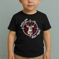 Boy Valentines Bucked Better Aim Than Cupid Deer Hunting Toddler T-Shirt thumb 2