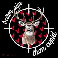 Boy Valentines Bucked Better Aim Than Cupid Deer Hunting Women's Long Sleeve Shirt thumb 2
