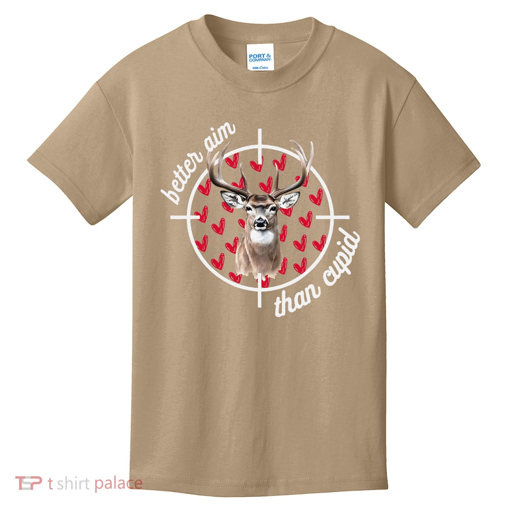 Boy Valentines Bucked Better Aim Than Cupid Deer Hunting Kids T-Shirt