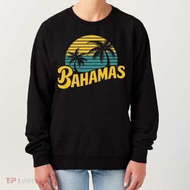 Bahamas Vacation Beach Palm Retro Tropical Women's Sweatshirt