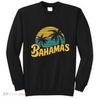 Bahamas Vacation Beach Palm Retro Tropical Sweatshirt thumb 0