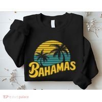 Bahamas Vacation Beach Palm Retro Tropical Sweatshirt thumb 2