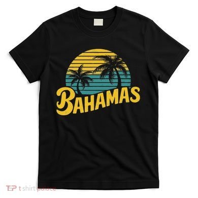 Bahamas Vacation Beach Palm Retro Tropical T-Shirt