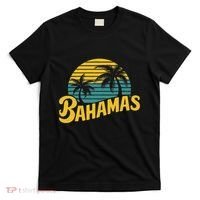 Bahamas Vacation Beach Palm Retro Tropical T-Shirt thumb 0