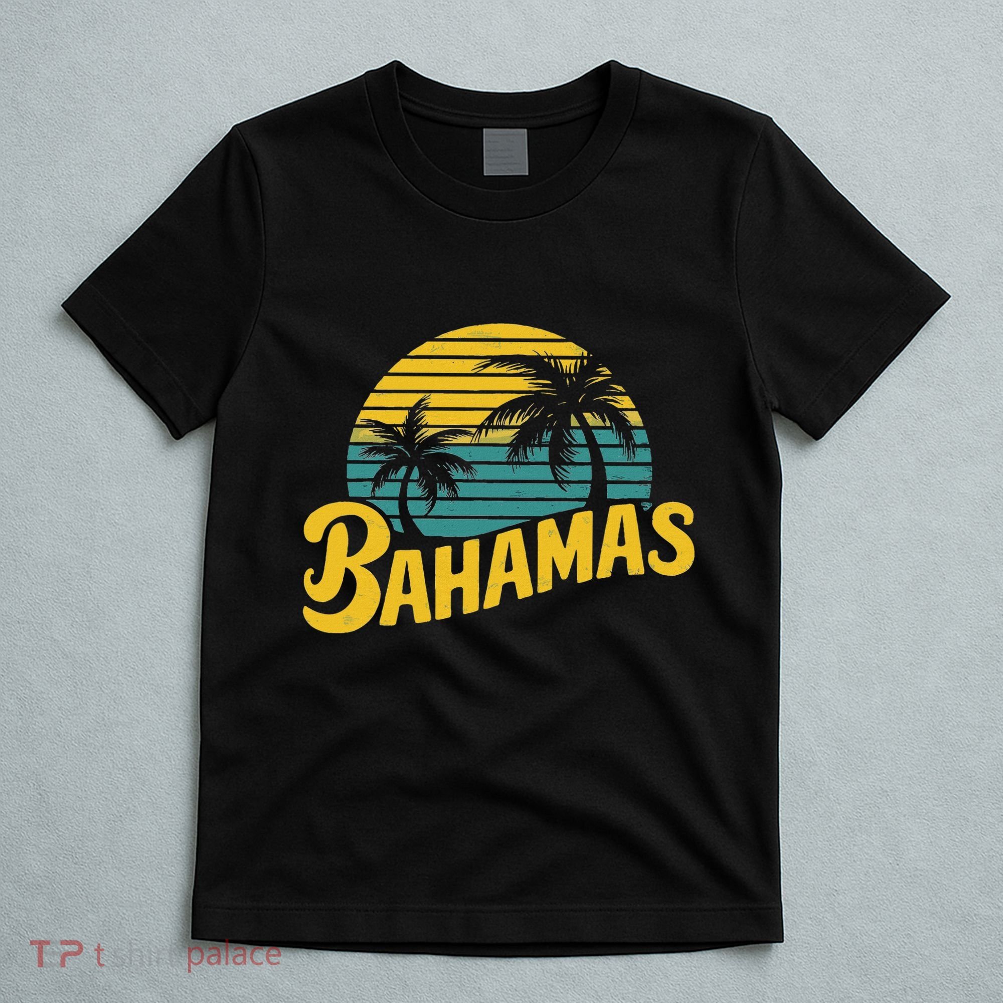 Bahamas Vacation Beach Palm Retro Tropical T-Shirt