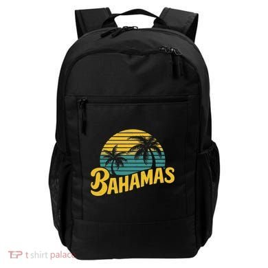 Bahamas Vacation Beach Palm Retro Tropical Backpack