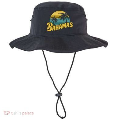 Bahamas Vacation Beach Palm Retro Tropical Bucket Hat