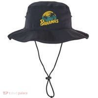 Bahamas Vacation Beach Palm Retro Tropical Bucket Hat thumb 0