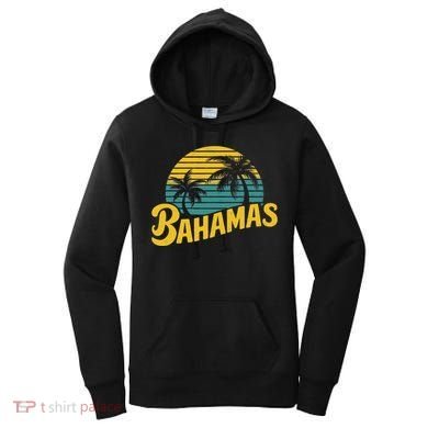 Bahamas Vacation Beach Palm Retro Tropical Women's Hoodie