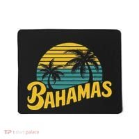 Bahamas Vacation Beach Palm Retro Tropical Mousepad thumb 0