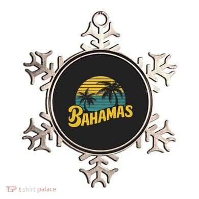 Bahamas Vacation Beach Palm Retro Tropical Ornament
