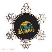 Bahamas Vacation Beach Palm Retro Tropical Ornament thumb 0
