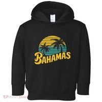 Bahamas Vacation Beach Palm Retro Tropical Toddler Hoodie thumb 0