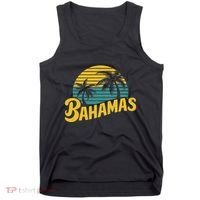 Bahamas Vacation Beach Palm Retro Tropical Tank Top thumb 0