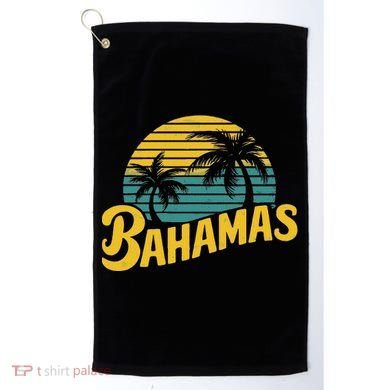 Bahamas Vacation Beach Palm Retro Tropical Golf Towel
