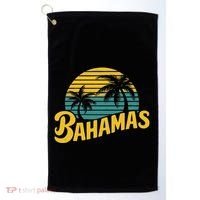 Bahamas Vacation Beach Palm Retro Tropical Golf Towel thumb 0