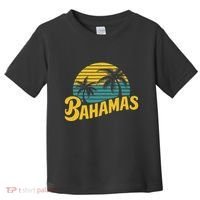 Bahamas Vacation Beach Palm Retro Tropical Toddler T-Shirt thumb 0