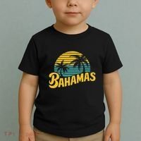 Bahamas Vacation Beach Palm Retro Tropical Toddler T-Shirt thumb 2